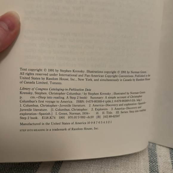 🎁5/$10🎁Christopher Columbus, Step into reading, a step 2 book, softcover, 1991 - Picture 4 of 7